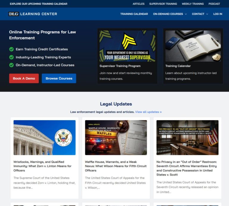 DLG Learning Center website